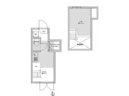 アーバンプレイス阿佐ヶ谷北(ワンルーム/2階)の間取り写真