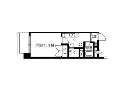 ラピアス吹上(1K/6階)の間取り写真