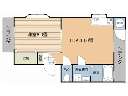 ラフォーレ・A(1LDK/3階)の間取り写真