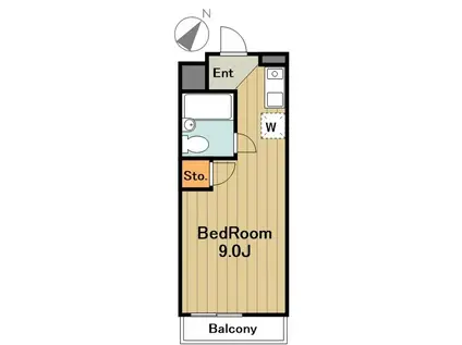 メゾン飯嶋(ワンルーム/3階)の間取り写真
