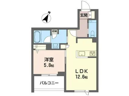 ケーズコート下目黒(1LDK/2階)の間取り写真