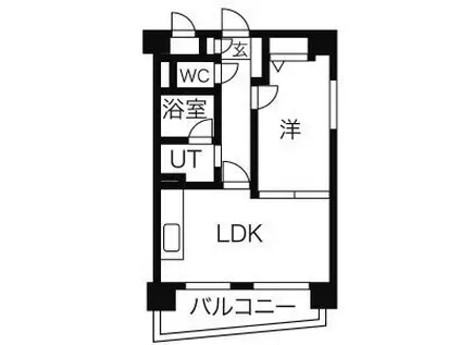 ダイアパレス水前寺第3(1LDK/3階)の間取り写真