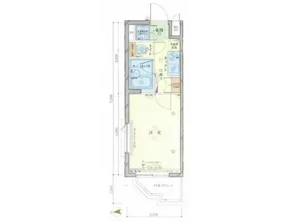 ルーブル中野富士見町参番館(1K/4階)の間取り写真