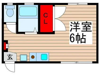 ポンテパール(ワンルーム/1階)の間取り写真