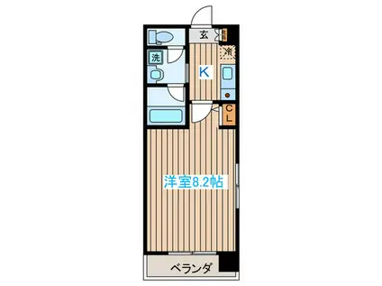 チェンピー榴岡II(1K/9階)の間取り写真