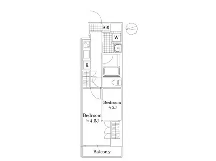 セジョリ池袋本町(2K/6階)の間取り写真