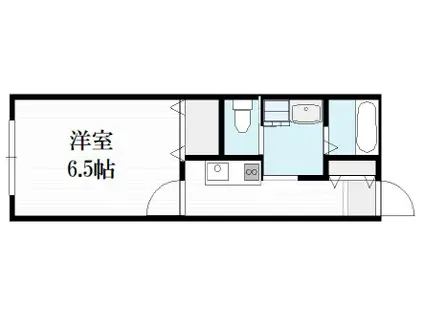 GRADITO富雄駅前 3番館(1K/2階)の間取り写真