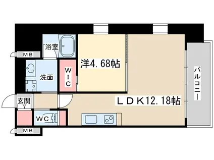 プレジオ天神橋ASIAN(1LDK/10階)の間取り写真