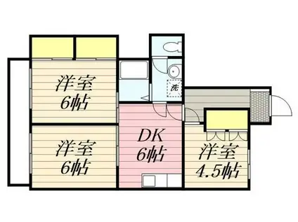 リアライズ浜松(3DK/6階)の間取り写真