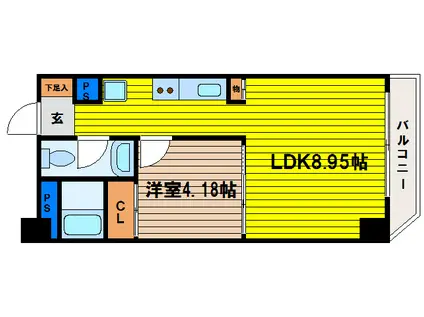 WILL DO谷町(1LDK/7階)の間取り写真