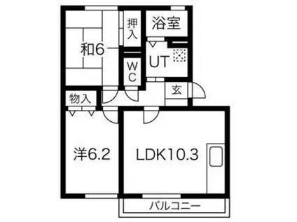 セジュールNII(2LDK/2階)の間取り写真