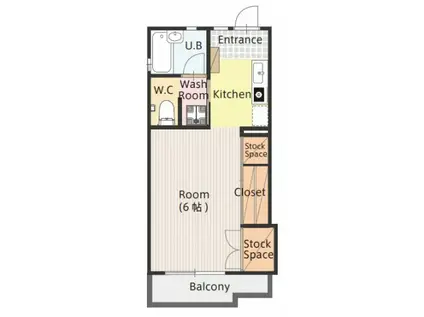 クラインミーア2(1K/2階)の間取り写真