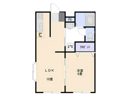 メゾントーク(1LDK/1階)の間取り写真