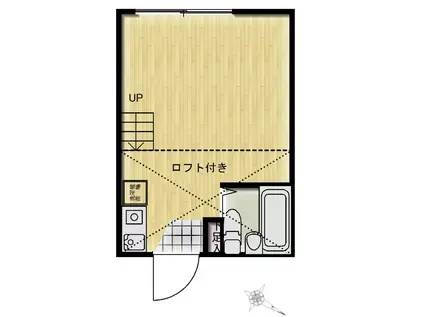 ユナイトGMライフステージ伊勢佐木町(ワンルーム/1階)の間取り写真