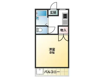 クレストコーポIII(1K/1階)の間取り写真