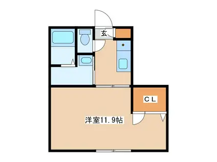 サンシャイン原田(1K/1階)の間取り写真