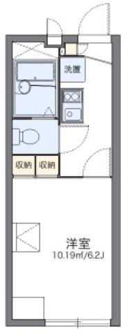 レオパレスドミール 板垣(1K/2階)の間取り写真