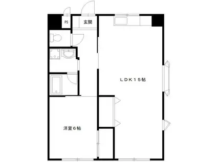 相模が丘ハイム(1LDK/5階)の間取り写真