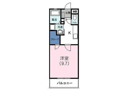 ＪＲ東海道本線 愛野駅(静岡) 徒歩1分 5階建 築19年(1K/4階)の間取り写真