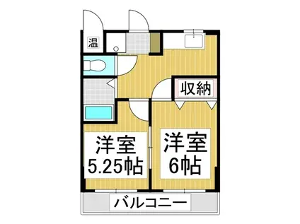 ハイツK-2(2K/2階)の間取り写真