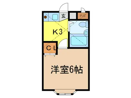 クレールM52(1K/2階)の間取り写真
