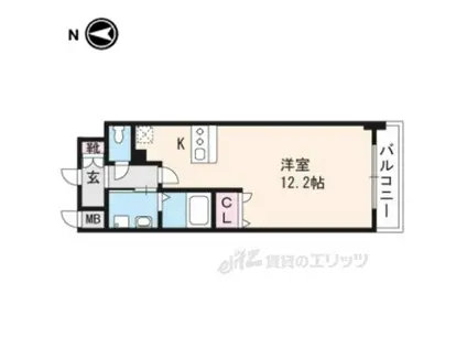 エスリード西小路御池(ワンルーム/4階)の間取り写真