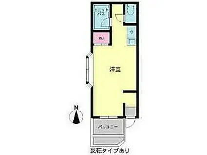 カーサ・シロ(ワンルーム/2階)の間取り写真