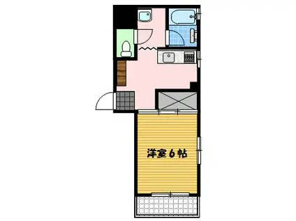 ブルーバードQ(1K/5階)の間取り写真