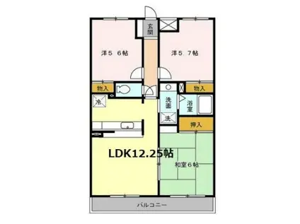 プロスペリテ新蒲田(3LDK/2階)の間取り写真