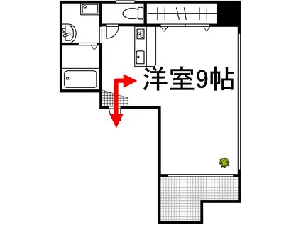 SHOKI BLD大手町(1K/8階)の間取り写真