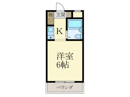 ソレール丸橋(1K/7階)の間取り写真