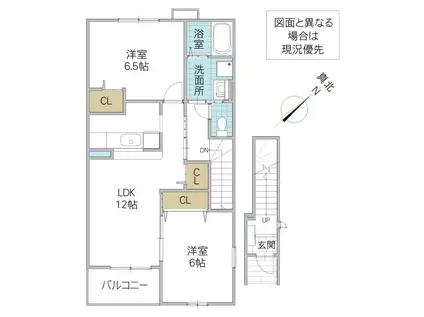 サンコファ(2LDK/2階)の間取り写真