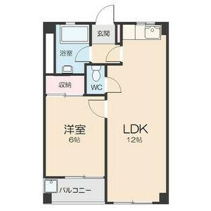 太都ビル(1LDK/5階)の間取り写真