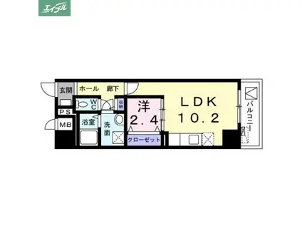 グランツコート II(1LDK/4階)の間取り写真