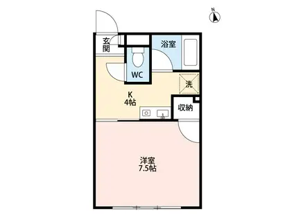 コーポ吉田(1K/2階)の間取り写真