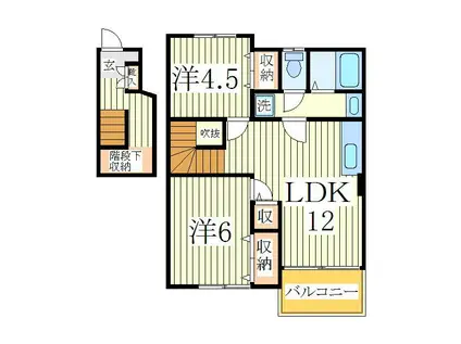 メゾン・エピナール(2LDK/2階)の間取り写真