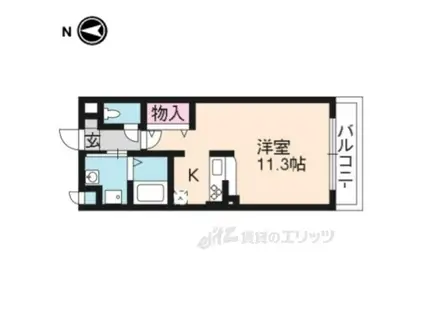 京町壱番館(1K/3階)の間取り写真