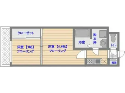 プルミエルB(1LDK/1階)の間取り写真