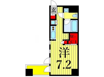 ジーベック東日暮里ノース(ワンルーム/6階)の間取り写真