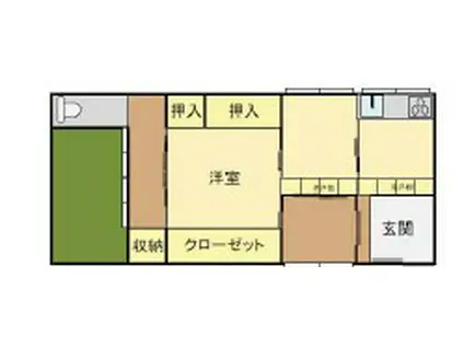 豊中市豊南町南3丁目住居・事務所(1DK/1階)の間取り写真