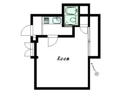 クロノス上溝(1K/3階)の間取り写真