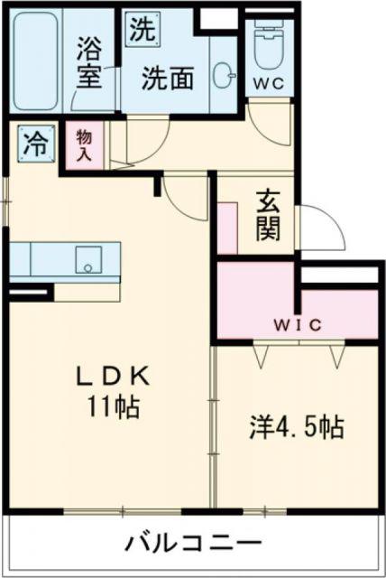 クライス(1LDK/3階)の間取り写真