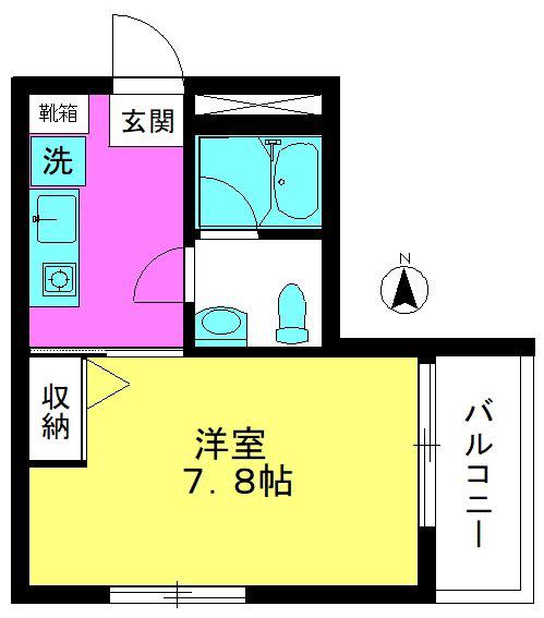 CAMPHOR TREE(1K/1階)の間取り写真