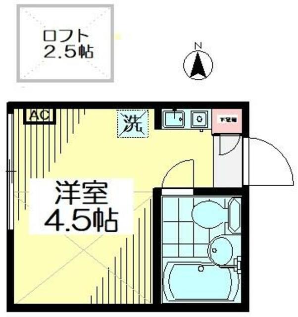 メゾンド・モナーク(ワンルーム/2階)の間取り写真