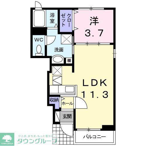 グランツメゾン(1LDK/1階)の間取り写真