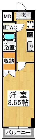 アートプラザ神戸西(1K/1階)の間取り写真