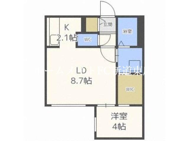 ルーチェN19(1LDK/3階)の間取り写真