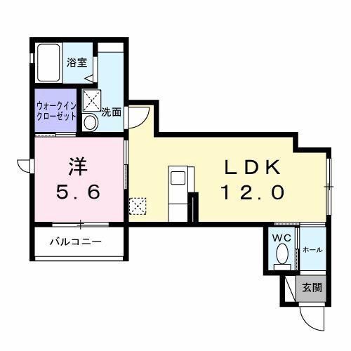 サウス フォーラム(1LDK/1階)の間取り写真