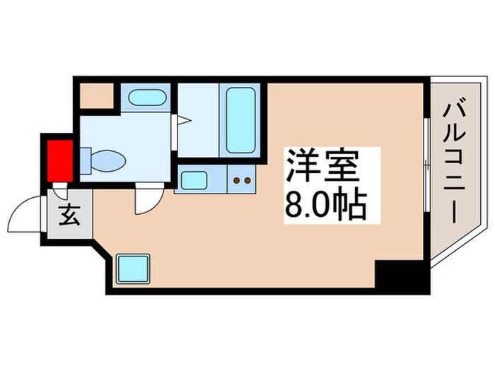 パークアクシス浦安(ワンルーム/8階)の間取り写真