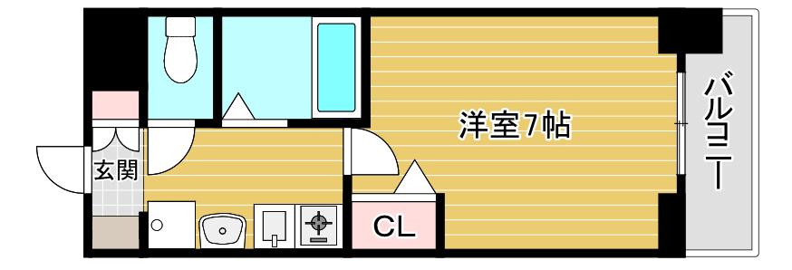エスリード新梅田(1K/7階)の間取り写真